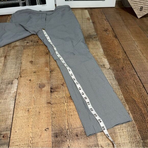 Theory black & white houndstooth classic skinny hi rise dress pants - Picture 10 of 14